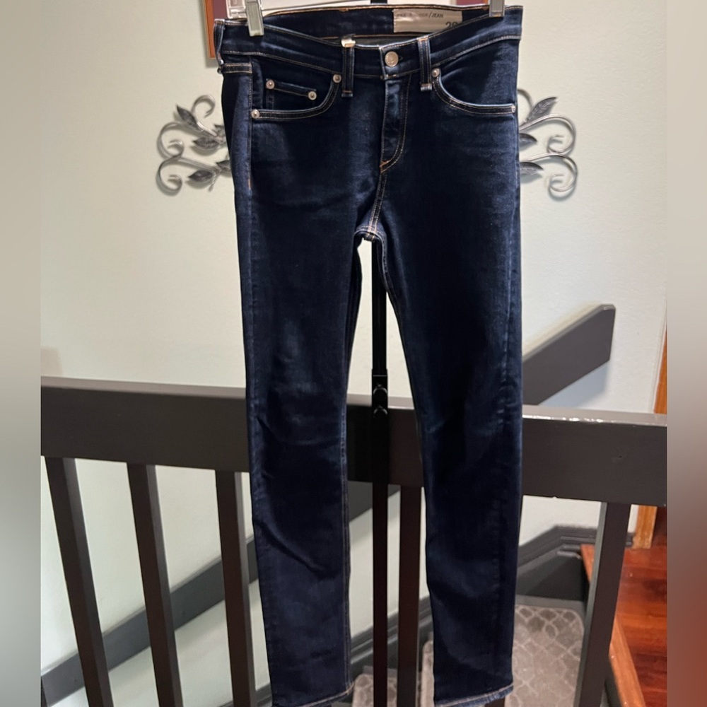 rag & bone High-Rise Skinny Jeans in Dark Indigo Brand New without tags #JT2